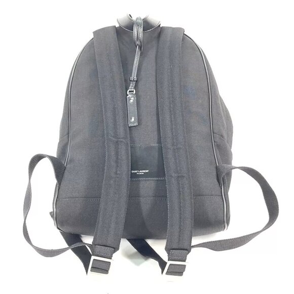 SAINT LAURENT PARIS 650617 Bag logo Backpack Leather/Canvas Black main image 6
